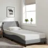 vidaXL Bettgestell "Dover" Hellgrau 90x200 cm Stoff Produktbild-Vorschau 2