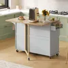 Isola da cucina mobile Merax con piano di lavoro Anteprima dell’immagine prodotto 4