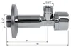 Arco Eckventil A-80 lang 1/2"x3/8", Anti-Kalk, Chrom Produktbild-Vorschau 3