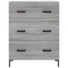 Buffet haut Sonoma gris 69,5x34x180 cm Bois d'ingénierie Voir les images du produit 8