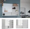 Spiegelregal Vicco  Weiß Hochglanz 89.8 x 65 cm mit offenen Produktbild-Vorschau 2