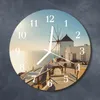 Glasuhr Wanduhr Küchenuhr Echt-Glas 30fi cm Santorini weiß Produktbild-Vorschau 2