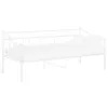 vidaXL Schlafsofa Bettgestell Weiß Metall 90x200 cm Produktbild-Vorschau 1