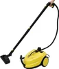 A yellow and black steam cleaner with a long wand and brush attachment, shown against a white background. Náhled obrázku produktu