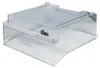 A clear plastic crisper drawer with a slider control, likely from a refrigerator. Produktbild-Vorschau