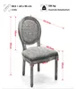 Ensemble de deux chaises de salle à manger en lin, avec Voir les images du produit 7