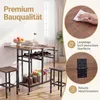 KOMFOTTEU Esstisch Set, 3-teiliger Küchentisch klappbar mit Produktbild-Vorschau 4