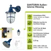 Außenlampe Wand außen Blau IP64 E27 Glas Echt-Messing Produktbild-Vorschau 2