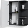 A bathroom cabinet with its door open, displaying various toiletries on its shelves. Produktbild-Vorschau