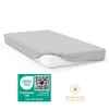 A light gray fitted sheet is shown on a mattress against a white background. Anteprima dell’immagine prodotto