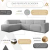 AX LIVING Couch Sofa L Form Didim L Hellgrau – 292 cm, Produktbild-Vorschau 5