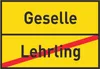 Geselle Lehrling Schild Ortsschild A0 Rückseite Produktbild-Vorschau 1