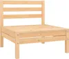 A wooden outdoor lounge chair module on a white background. Produktbild-Vorschau