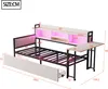 A diagram of a bed frame with dimensions and labels. Produktbild-Vorschau