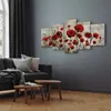 Italienischer Leinwand Leinwandbild - Scarlet Field 100x50 Produktbild-Vorschau 4