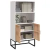vidaXL Credenza bianca 60x35x125 cm Materiale a base di Anteprima dell’immagine prodotto 3