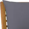 vidaXL Modular-Mittelsofa mit Dunkelgrauen Kissen Akazie Produktbild-Vorschau 5