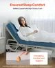 A woman is lying on an adjustable hospital bed, with text overlays describing the product's features. Anteprima dell’immagine prodotto