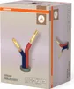 The image shows the packaging of a table lamp. The packaging features an illustration of the lamp and product details. Podgląd zdjęcia produktu