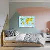 Lineo Bunte Weltkarte Kinder Poster 60 x 42 cm mit Tieren Produktbild-Vorschau 7