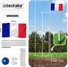 Mât de drapeau en aluminium à hauteur réglable - France Voir les images du produit 6