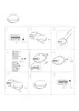 A series of diagrams illustrating the installation steps for an outdoor wall light. Podgląd zdjęcia produktu