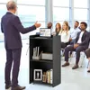 COSTWAY Leggio, leggio con rotelle, 2 ripiani, tavolo alto, Anteprima dell’immagine prodotto 7