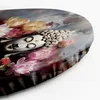 Leinwandbild rund Buddha Zen Blumen Abstraktion 80x80 Feeby Produktbild-Vorschau 2