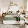 Kinder-Polsterbett 140x200cm in Beige mit Bären-Kopfteil, 4 Produktbild-Vorschau 8