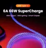 USB-C LED RGB leuchtendes Kabel Schnellladekabel Typ A-C Produktbild-Vorschau 8