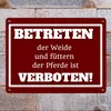 Betreten verboten Metallschild XL in 21x28 cm in rot mit Produktbild-Vorschau 2