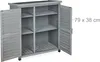 relaxdays Grauer Gartenschrank 3 Fächer Produktbild-Vorschau 5