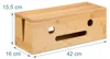 Relaxdays Scatola porta cavi per 2 prese multiple, bambù, A Anteprima dell’immagine prodotto 4