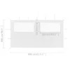 vidaXL Parete laterale del padiglione con finestre 4x2 m Anteprima dell’immagine prodotto 5