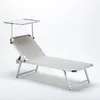 Lettino da spiaggia in alluminio con tettuccio parasole Anteprima dell’immagine prodotto 1