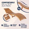 Casaria 2x Chaise longue en bois d'acacia Pliable 160kg Voir les images du produit 3