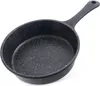 A black frying pan with a speckled interior and a black handle, shown from a slightly elevated side angle on a white background. Anteprima dell’immagine prodotto