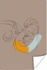 MuchoWow® Poster Baby - Abstrakt - Strichzeichnung 120x180 Produktbild-Vorschau 1