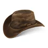 Herren Western Cowboy Rindsleder Hut JERO Größe XXL Vintage Produktbild-Vorschau 1