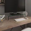 vidaXL Table TV/rehausse d'écran verre transparent 60x25x11 Voir les images du produit 1