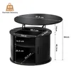 FABATO Runder Couchtisch mit Lift-Funktion & gewelltem Produktbild-Vorschau 3