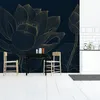 Muralo XXL Selbstklebende FOTOTAPETE LOTOS Blumen Line Art Produktbild-Vorschau 1