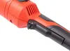 A close-up shot of the handle and motor housing of a red and black power tool. Podgląd zdjęcia produktu