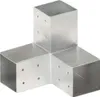 vidaXL Post Connector 4 ks. Tvar Y Pozinkovaný kov 81 x 81 Náhľad obrázku produktu 1