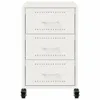 vidaXL Nachttisch Weiß 36x39x59 cm Stahl Produktbild-Vorschau 6