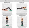 Collage of four images demonstrating different exercises using a balance pad. Podgląd zdjęcia produktu