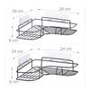 Relaxdays Duschablage ohne Bohren, 2er Set, Duschkorb Ecke, Produktbild-Vorschau 4
