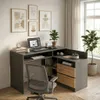 ULWEHOME Eck-Computertisch 120 x 50 cm, Schubladen, Produktbild-Vorschau 2