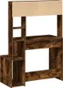 A product shot of a wooden desk with shelves. Náhled obrázku produktu