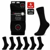 Schwarze Diabetikersocken Größe 43–46 mit Produktverpackung und sechs Paar Socken Produktbild-Vorschau